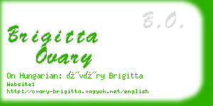 brigitta ovary business card